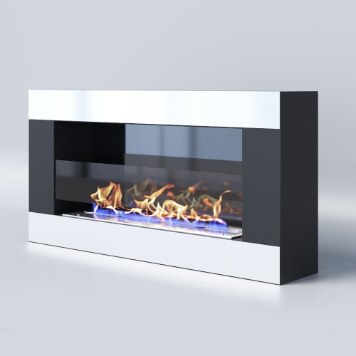 Биокамин "Русский огонь" Модерн 800N настенный с защитным и декоративным стеклом