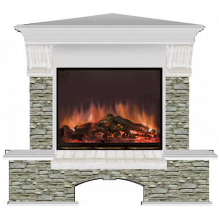 Бостон Грот однотонный угловой (беленый дуб)+Arte 23 Бостон Грот однотонный угловой (беленый дуб)+Arte 23