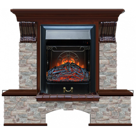 Бостон К Грот цветной (красное дерево)+Majestic Black Бостон К Грот цветной (красное дерево)+Majestic Black