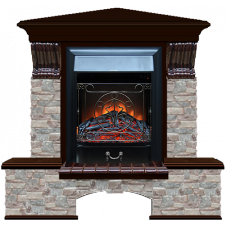 Бостон К Грот цветной угловой (дуб)+Majestic Black