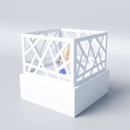 Биокамин "Русский огонь" Бруклин белый по цене 12 000 руб.