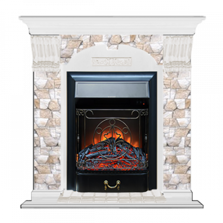 Арочный Арбат (белый)+Majestic Black