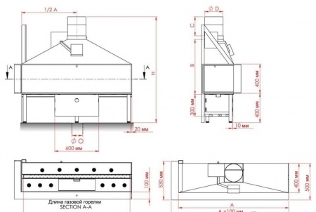 
Газовая топка Vero Design NI G5 H1