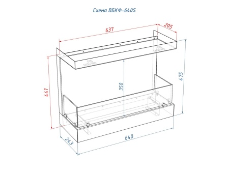 Встроенный биокамин Lux Fire Фронтальный 640 S по цене 43 890 руб.