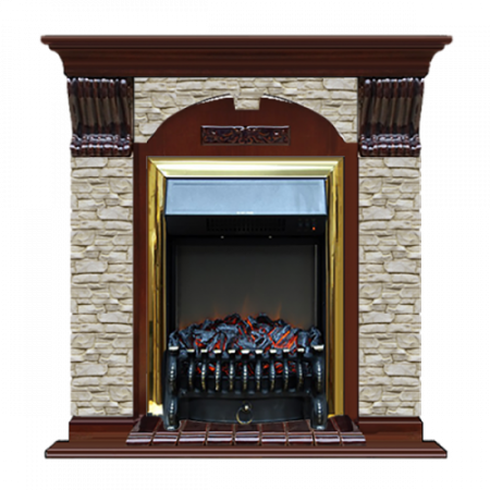 Арочный Грот однотонный (красное дерево)+Fobos Brass