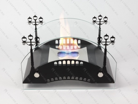 Настольный биокамин Lux Fire "Пушкинский мост" М (черный) по цене 19 602 руб.