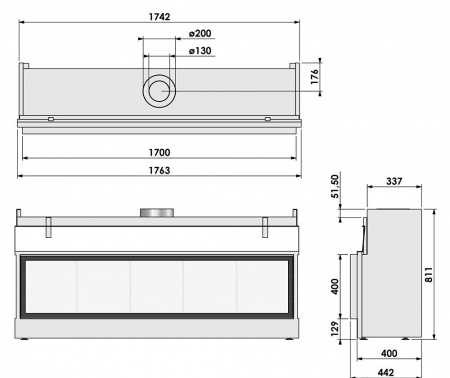 Газовый камин BellFires Horizon Bell XXL Газовый камин BellFires Horizon Bell XXL