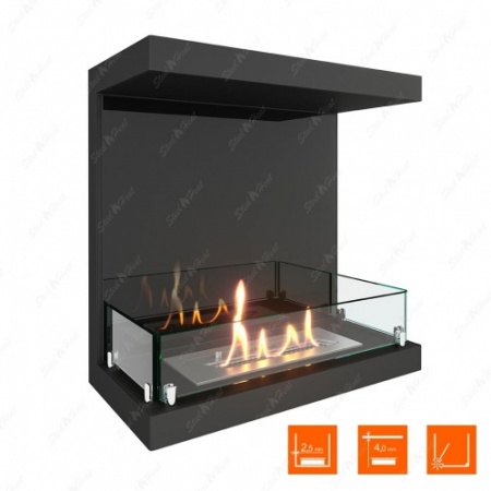 Биокамин фронтальный SteelHeat Leader 500 стекло + стемалит по цене 28 781 руб.